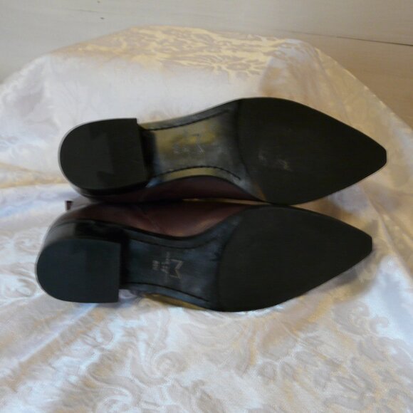 MARC FISHER LTD Womens Leather Point Elastic Slip-On Ankle Boots Mulberry Size 7 - Picture 8 of 9
